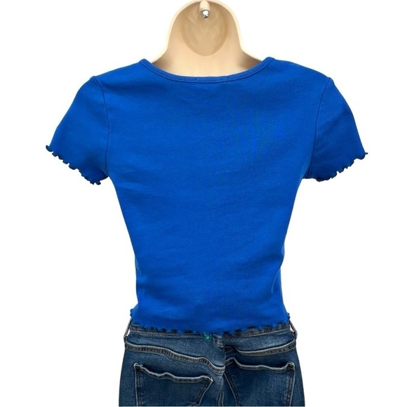 Outlaw Royal Blue Crop Top Size M - Picture 7 of 8